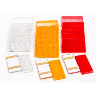 Reflektoren-Set 10 Stück ALL Ride sebstklebend, eckig, 9,5 x 4,5 cm, lieferbar in den Farben Gelb, Rot oder Weiß