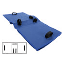 Doppel-Satteltasche für Fahrrad-Gepäckträger, wasserfest, Taschen mit reflektierendem Streifen, verschließbar, Rückwand verstärkt, blau