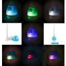 Luftbefeuchter mit 7 LEDs im Farbwechsel, max. 2,7 Liter Wasser, Automatik-Abschaltung, für gesundes Raumklima, stufenloser Wasserdampf von 0 - 25 W, für 20 - 35 qm, 100 - 240V