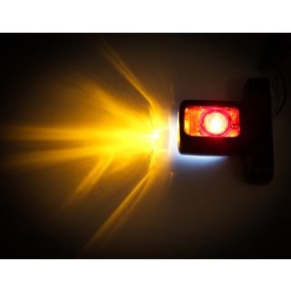 Begrenzungsleuchte 4 LEDs E9-Zulassung, 24 Volt Markierungsleuchte für LKW und Anhänger, für linke oder rechte Fahrzeugseite