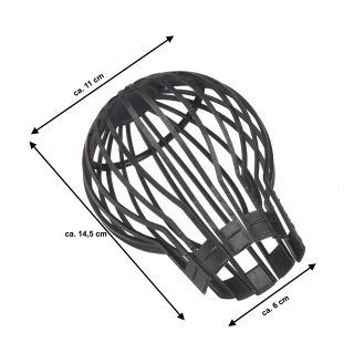 2x Dachrinnenschutz für Dachrinnen- und Regenrinnen, Kunststoffkugel-Einsatz von 2 bis 6 cm, flexibel, selbst haltend, schwarz