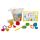 Knete-Set 15 Teile, 2 x 5 leuchtenden Farben mit 4 Ausstechformen und Modelliermesser aus Kunststoff, Eimer mit Tragegriff, Spielknete, Knetmasse
