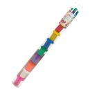 Knetgummi-Set 20 Teile, Knete in 8 leuchtend bunten Farben plus 12 Ausstechformen, kindgerechte Symbole aus Kunststoff, Knetmasse in Dosen mit Formdeckel