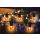 Lichterkette mit 10 LED-Glühbirnen mit Flammeneffekt, warm orange leuchtenden LEDs mit Netzkabel, Schutzart IP44, Indoor und Outdoor geeignet