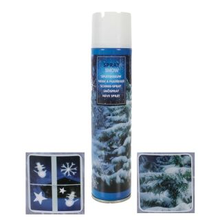 Weihnachtsdekoration Schneespray 300ml, Sprühdose mit Kunstschnee zum Aufsprühen für Schablonen, Tannenzweige, Fenster, Spiegel, Glas etc.