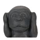 Dekofigur Affe nicht hören, Gorilla mit zugehaltenen Ohren, für Haus oder geschützte Terrassen- bzw. Balkon-Bereiche