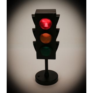 Spielzeug Ampel für Kinder, Umschaltung von grün auf gelb und rot manuell oder automatisch, 4 Seiten Verkehrsampel, (HxTxØ) ca. 27 x 9,5 x 9,5 cm