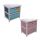 Kinderrregal aus Holz mit zwei Aufbewahrungsboxen, Boxen aus Polyester-Vlies mit Metallösen-Eingriff zum Herausziehen, Spielzeugregal für Jungen und Mädchen