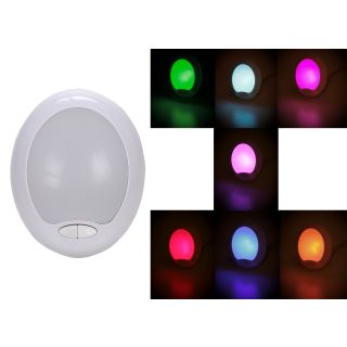 Steckdosen-Nachtlicht für Babys, Kleinkinder, Kinder und Erwachsene, Lampe mit 7 LEDs, On-Off-Schalter, 7 Farben oder Farbwechsel
