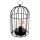 Käfiglampe, Vogel mit 8 LEDs, Dekoleuchte zum aufstellen oder hängen, Vogelkäfig Dekolampe mit An/Aus-Schalter, Batteriebetrieb