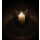 2er Set Kerzenhalter im dekorativen Retro-Design, Kerzenhalter mit Metallstreben für Stumpenkerzen, 2 Größen (H) ca. 15,5 und 18,5 cm