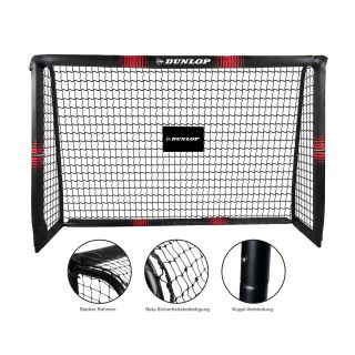 Fußballtor mit Netz, Stahlrohrrahmen pulverbeschichtet, Schaumstoffschutz, werkzeugloser Zusammenbau, ca. 180,5 x 120 x 61 cm