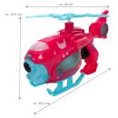 Hubschrauber Seifenblasenmaschine, Seifenblasen Helikopter inkl. 100 ml Seifenblasenflüßigkeit zum Befüllen, manuell drehbarer Rotor