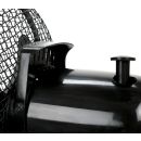 Tischlüfter, Ventilator mit 2 Geschwindigkeitsstufen, Schwenkfunktion, stufenlos kippbar, Metall-Schutzgitter, 3-Blatt-Ventilator, geräuscharm, schwarz