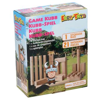 Kubb-Spiel, Wikinger-Schach für Kinder und Erwachsene, Outdoor-Wurfspiel für 2 Personen und mehr, 21 Teile aus Holz plus Tragebeutel