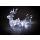Weihnachtsbeleuchtung Rentier mit Schlitten, transparenter Lichterschlauch mit 64 weißen LEDs, Acryl-Eiszapfen, Indoor-Outdoor geeignet, Netzkabel (L) ca. 5 m
