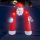 Weihnachtsmann Rundbogen, Weihnachtsdeko aufblasbar, Beleuchtung 5 LEDs, beweglicher Kopf nach rechts und links