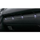 Auto LED-Stimmungslicht, 4 weiße LEDs, für KFZ-Innenräume, 12 V-Stecker mit An-/Aus-Schalter für Zigarettenanzünder
