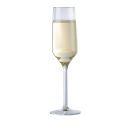 Set-Champagnergläser, 6 Stück, Sektglas, langstielig, Champagner-Flöte aus Trento-Glas, elegant, festlich, spülmaschinenfest