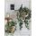 Kletternde Efeu-Kunstpflanze mit langen, hängenden Ästen und sternförmigen Blättern, Hedera Kunstpflanze im Ton Blumentopf