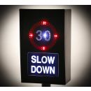 Tempo-Limit 30-Verkehrschild für Kinder, Spielzeug-Schild mit Leucht-Funktion 8 LEDs, manuell oder automatisch steuerbar, mit Standfuß