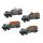 2 in 1-Spielzeug Tiertransporter mit Tier, Zugmaschine mit Friktionsantrieb und Anhänger mit Gatter