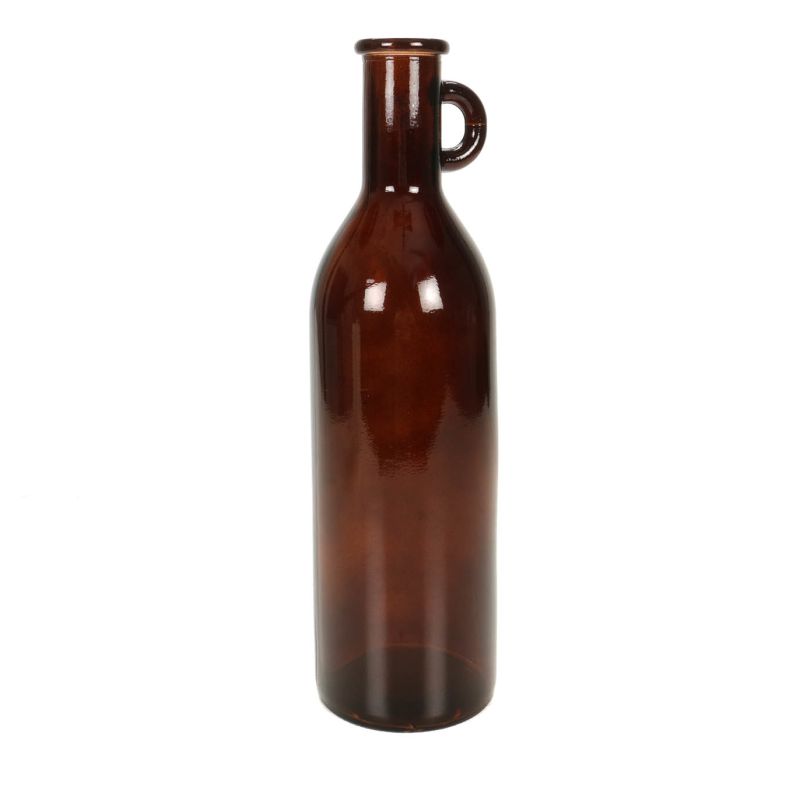 Große Glas-Vase, Deko-Bodenvase aus 100% recyceltem Glas mit Henkel, ,  34,99 €