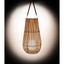 Led Bambus Laterne zum Hängen oder Stellen, Stumpenkerze mit 1 LED warmweiß leuchtend, Batteriebetrieb, (H)  ca. 65 cm