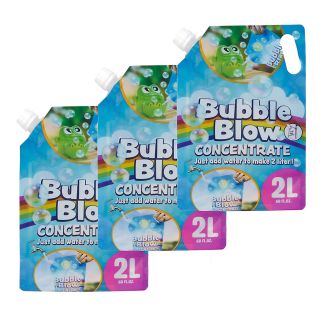 3-er Set Seifenblasenkonzentrat, pro Beutel 650 ml Konzentrat zum Auffüllen mit Wasser auf 2 Liter Seifenblasenflüßigkeit