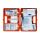 Erste Hilfe-Koffer, 84 Teile nach DIN 13157:2021-11 inkl. Verbandmaterial, Schere, Decke, Einmalhandschuhe etc., Anleitung, mit Tragegriff, Wandhalter