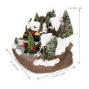 Weihnachtsdorf im Schnee mit Animation und Licht, ein-...
