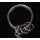 Schlüsselanhänger aus der Mercedes Benz-Kollektion im Geschenk-Schuber, Flachspaltring, runder Anhänger mit Mercedes Stern und Logo-Gravur, 3 Minispaltringe, Zinkdruckguss, hochglanzpoliert