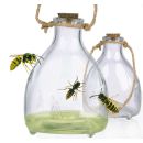 Wespenfalle mit Aufhänger, 2er Set Insektenfalle zum Stellen oder Hängen, befüllbar mit Lockstoff, chemiefrei, zur Abwehr von Insekten