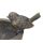 Kleine Vogeltränke mit Deko-Vogel, Halbschale in Messing-Optik, für Wasser oder Vogelfutter, Vol. max. 125 ml, Ø ca. 11,2 cm