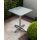 Bistro-Tisch, klappbare Tischplatte aus Edelstahl, Alu Fußkreuz mit Verstellschrauben für unebenen Untergrund