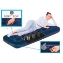 Single-Luftbett, 1 Personen-Luftmatratze, Gästebett, samtige Oberfläche, wasserabweisend, 2-in-1 Ventil, Tragkraft max. 150 kg
