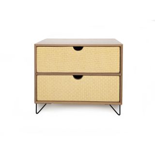 Mini-Kommode mit 2 Schubladen und Metallbeinen, Schubladen mit Bastma, 19,99 €