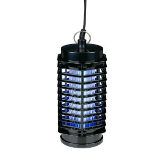 LED-Insektenvernichter, Insektenfalle ohne Chemikalien oder Gas zum Stellen oder Hängen, inkl. Aufhangöse, energieeffizient, Hochspannungsgitter geschützt, Reichweite 25 qm