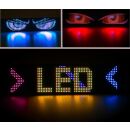 Smart-LED-Panel, flexibel, für LKWs mit 1024 LEDs, langes USB-C Kabel, vielen beweglichen Abbildungen, wie 100 verschiedene Teufels-Augen, programmierbar, Bedienung über Fernbedienung oder App, (L) ca. 37,5 cm