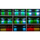 Smart-LED-Panel, flexibel, für LKWs mit 1024 LEDs, langes USB-C Kabel, vielen beweglichen Abbildungen, wie 100 verschiedene Teufels-Augen, programmierbar, Bedienung über Fernbedienung oder App, (L) ca. 37,5 cm