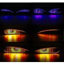Smart-LED-Panel, flexibel, für LKWs mit 1024 LEDs, langes USB-C Kabel, vielen beweglichen Abbildungen, wie 100 verschiedene Teufels-Augen, programmierbar, Bedienung über Fernbedienung oder App, (L) ca. 37,5 cm
