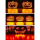 Smart-LED-Panel, flexibel, für LKWs mit 1024 LEDs, langes USB-C Kabel, vielen beweglichen Abbildungen, wie 100 verschiedene Teufels-Augen, programmierbar, Bedienung über Fernbedienung oder App, (L) ca. 37,5 cm