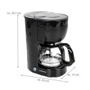 LKW Kaffeemaschine für 4 - 6 Tassen, Glaskanne Vol....