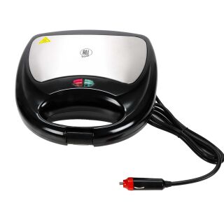 LKW Sandwichmaker 24V 240W, Wohnmobil mit Sicherheitsverschluß, 2 LED-Indikationslichter, 2 Antihaft-Heizplatten, Kabel für Zigarettenanzünderbuchse