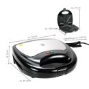 LKW Sandwichmaker 24V 240W, Wohnmobil mit Sicherheitsverschluß, 2 LED-Indikationslichter, 2 Antihaft-Heizplatten, Kabel für Zigarettenanzünderbuchse