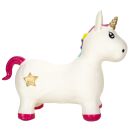 Einhorn-Hüpftier für Kleinkinder zum Aufblasen, fördert wie Hüpfball motorische Fähigkeiten, z.B. Gleichgewichtssinn etc., Tragkraft max. 20 kg