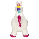 Einhorn-Hüpftier für Kleinkinder zum Aufblasen, fördert wie Hüpfball motorische Fähigkeiten, z.B. Gleichgewichtssinn etc., Tragkraft max. 20 kg