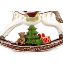 Weihnachtsfigur Schaukelpferd mit Weihnachtsbaum, Paketen, Teddy, Trommel, etc., Weihnachtsdekoration, (LxBxH) ca. 30 x 8,5 x 25 cm
