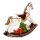 Weihnachtsfigur Schaukelpferd mit Weihnachtsbaum, Paketen, Teddy, Trommel, etc., Weihnachtsdekoration, (LxBxH) ca. 30 x 8,5 x 25 cm