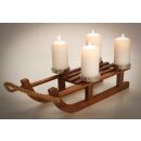 Dekoschlitten mit 4 Kerzenhaltern für Adventsgesteck, Adventsdekoration, (HxBxT) ca. 11 x 20 x 41 cm